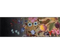 wash+dry Alfombra, Design Midnight Blooms 60x180cm, Adecuada para Interiores y Exteriores, Lavable, Multicolor