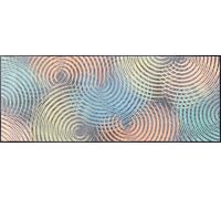 wash+dry Alfombra, Design Ondole 75x190cm, Adecuada para Interiores y Exteriores, Lavable, Multicolor
