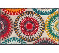wash+dry Alfombra, Design Whirlwinds 75x120cm, Adecuada para Interiores y Exteriores, Lavable, Multicolor