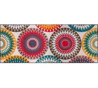wash+dry Alfombra, Design Whirlwinds 75x190cm, Adecuada para Interiores y Exteriores, Lavable, Multicolor