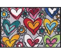 wash+dry Alfombra, Design with Love All Things Are Possible 40x60cm, Adecuada para Interiores y Exteriores, Lavable, Multicolor