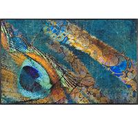 Wash+Dry Alfombra Exotic Pavo 75x120cm, Adecuada para Interiores y Exteriores, Lavable
