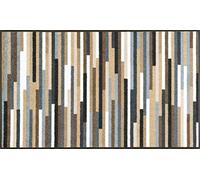 Wash+Dry Alfombra Mikado Stripes Nature 75x120cm, Adecuada para Interiores y Exteriores, Lavable