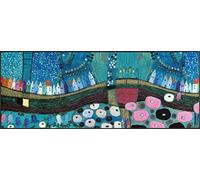 Wash+Dry Alfombra Stadt in Blau 75x190cm, Adecuada para Interiores y Exteriores, Lavable