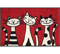 Wash+Dry - Alfombra Three Cats 50x75, Rojo