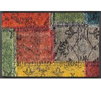 Wash+Dry Vintage Patches Felpudo, Poliamida, Multicolor, 40x60cm