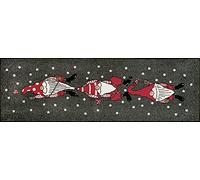 wash + dry - Alfombra Weihnachtszwerge 60x180, Gris