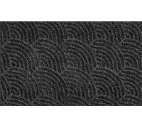 Wash+Dry Dune Waves, Alfombra Interior y Exterior Antideslizante, Lavable, Parte Trasera: Caucho de nitrilo, Gris Oscuro, 45x75