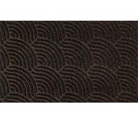 Wash+Dry Waves Dark Brown Felpudo, poliéster, 50% Polipropileno, marrón, 45x75cm