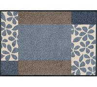 wash+dry Florita - Felpudo lavable, color gris, poliéster, gris, 50 cm x 70 cm