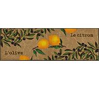 Wash&Dry Le Citron Felpudo, Poliamida, Multicolor, 60x180cm