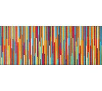 Wash+Dry Mikado Stripes Felpudo, Acrílico, Multicolor, 75x190cm