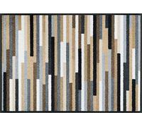 Wash+Dry Mikado Stripes Nature Felpudo, Poliamida, Multicolor, 60x85cm