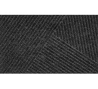 Wash+Dry Stripes Dark Grey Felpudo, poliéster, 50% Polipropileno, Grado, 45x75cm