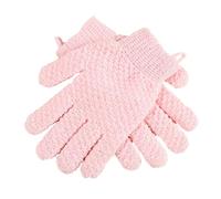 Wash Gloves For Shower, Five-Finger Elastic Glove, Washable Portable Bath Accessory, Deep Cleansing Texture, Quick-Dry, Ideal For Travel Spa Gym, Size Gray 2 Pack