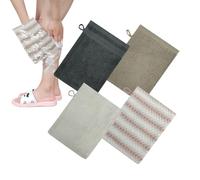 Wash Mitts for Body - 4 Piece Soft Cotton Body Mitt Gloves | 125g Pure Cotton Bath Wash Cloth, for Hand, Face, Cleaning, Kids, Women, Men, Travel, Gentle Skin Care Ẃash Mitts