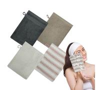 Wash Mitts for Body - 4pcs Bath Gloves | Washcloths with Loop | Cotton Towel Glove Towel Towel Towel Bath Bath with Hanging Cord for Hand Face Skin Men Kids Travel Washcloth
