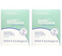 Wash no Waste - Tiras de Detergente para lavadora (64 lavados). Hipoalergénico y Biodegradable. Efecto suavizante. Gran poder de limpieza. Vegano y Cruelty Free. Libre de plásticos. … (Ocean Breeze)