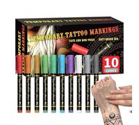 Washable Body Paint Pens - 10 Color Face Painting Markers, Temporary Skin Art Pens | Cosplay Halloween Themed Party Supplies, Quick Dry Vibrant Marker for Adults Teens
