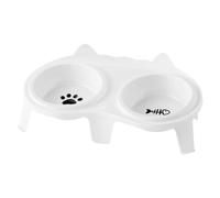 Washable Dog Bowl - Reusable Slow Feeder, Pet Feeder with Double Bowls, Puppy Bowls with Sturdy Stand, Pet Feeding Station Accessories, Feline Bowl for Home Indoor Outdoor Use