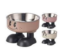 Washable Dog Bowl - Reusable Slow Feeder, Pet Feeder with Spill Proof Rim, Puppy Bowls with Cute Face Design, Pet Feeding Station Accessories, Feline Bowl for Home Indoor Use