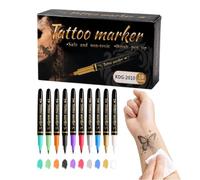 Washable Glitter Temporary Drawing Pen Body Markers 10 Colors