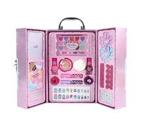 Washable Makeup, Real Cosmetic, Portable Kit Gentle Formula Free Bright Shades Realistic Colors Soft Brushes Portable Kit, Beauty Set for Kids, Birthday Girft, Fun