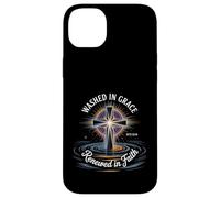 Washed In Grace Renewed In Faith Spirit Believer Church Carcasa para iPhone 14 Plus
