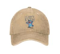 Washed Stitch Ni Siquiera Puede Hip Hop de Verano para Adolescentes Unisex Y2k Retro Deportes al Aire Libre Sol Béisbol Saludable Elegante Viaje Joven Sorpresa Reunión de Matrimonio Tranquila