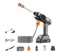 Washer, máquina de lavado portátil, 21 V Handheld Cordless Cleaner, Multi Nozzle Spray with Recargable Battery, Home, Patio, Car, Outdoor Furniture, Garden Tools Black