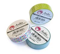 Washi Tape Pastel "1.5Cm 10 M" Gris Anita