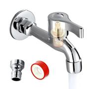 Washing Machine Faucet - Leak Proof Copper Valve, Rust Resistant Design with Easy Installation, Laundry Sink Tap, Shower and Washbasin Connector, Home Garden Plumbing Accessory for Washing Machine