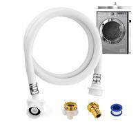 Washing Machine Hoses - Universal PVC Water Supply Lines, Flexible Connection Pipe Appliance Hose Durable Connector Plumbing Accessory| Inlet Long With Leak Resistant Construction For Hot Cold Water