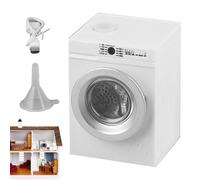 Washing Machine Toy - 1:12 Scale Realistic Washer Appliance, Rechargable Miniature Toy Washer with Openable Lid and Rotating Drum | for Children Girls Boys Birthday