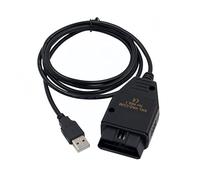 Washinglee Cable de diagnóstico OBD2 para VW, Audi, Skoda y Seat, cable USB para escáner ECU de coche, compatible con VAG KKL 409 (negro)