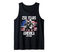 Washington Abraham Lincoln Playing Guitar 4th of July 250th Camiseta sin Mangas
