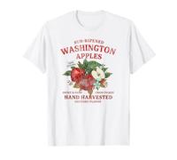 Washington Apples - Etiqueta de Frutas Retro con diseño de Frutas envejecidas Camiseta
