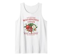 Washington Apples - Etiqueta de Frutas Retro con diseño de Frutas envejecidas Camiseta sin Mangas
