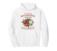 Washington Apples - Etiqueta de Frutas Retro con diseño de Frutas envejecidas Sudadera con Capucha