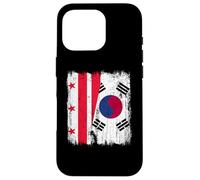 Washington D.C. Corea del Sur, Media Bandera Carcasa para iPhone 16 Pro