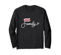 Washington, D.C. Familia Bandera Washington Heritage Word Art Manga Larga