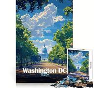 Washington DC, EE UU, Edificio del Capitolio, Rompecabezas de 1000 Piezas para Adolescentes Desarrolla la lógica, es un Escape Relajante, con Bordes definidos, un Acogedor (38x26cm)
