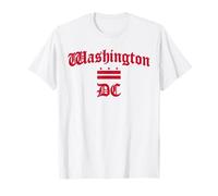 Washington DC Flag District of Columbia Souvenir Hombres Mujeres Camiseta