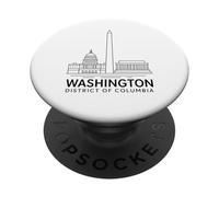 Washington DC Lincoln Memorial USA Arte histórico del Capitolio PopSockets PopGrip Adhesivo
