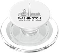 Washington DC Lincoln Memorial USA Arte histórico del Capitolio PopSockets PopGrip para MagSafe