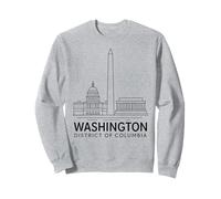 Washington DC Lincoln Memorial USA Arte histórico del Capitolio Sudadera