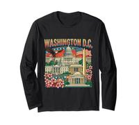 Washington DC USA Travel Souvenir City Landmark Regalo turístico Manga Larga