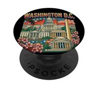 Washington DC USA Travel Souvenir City Landmark Regalo turístico PopSockets PopGrip Adhesivo