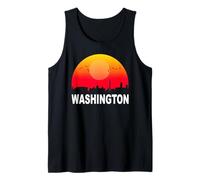 Washington DC Vintage Sunset Retro City State USA Camiseta sin Mangas