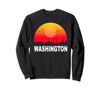 Washington DC Vintage Sunset Retro City State USA Sudadera